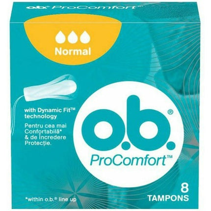 Ob Tampons Curved Grooves Normal 8 Pieces