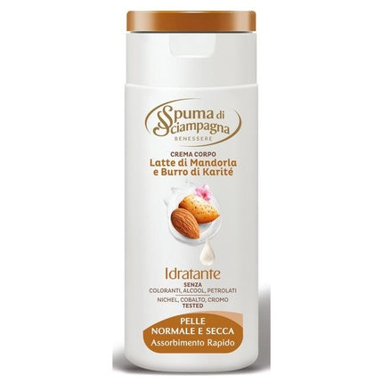 Crema de corp Spuma di Sciampagna, Latte di Mandorla e Burro di Karité, 50 ml, alb-bronz