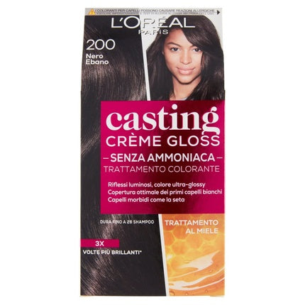 Vopsea de păr, L'Oréal Paris, Casting Creme Gloss, Negru Abanos