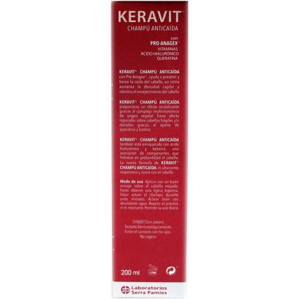 Șampon Keravit Anti Cădere, 200ml, roșu