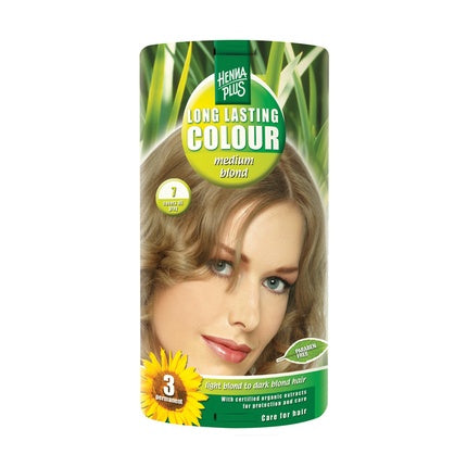Vopsea de păr Hennaplus Lasting Color Medium Blond 172g