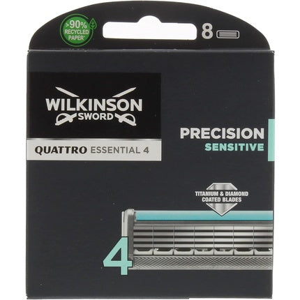 Rezerve pentru aparat de ras, Wilkinson Sword, Quattro Titanium Sensitive, 8 buc