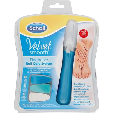 Sistem de îngrijire unghii electronic, Scholl Velvet, albastru