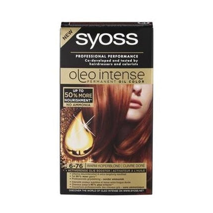 Syoss Color Oleo Intense, 676 Warm Copper Blonde, Cutie vopsea de păr