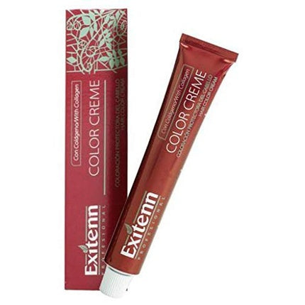Vopsea de păr permanentă Exitenn Color Creme, 60ml, Roșu închis, cu Colagen