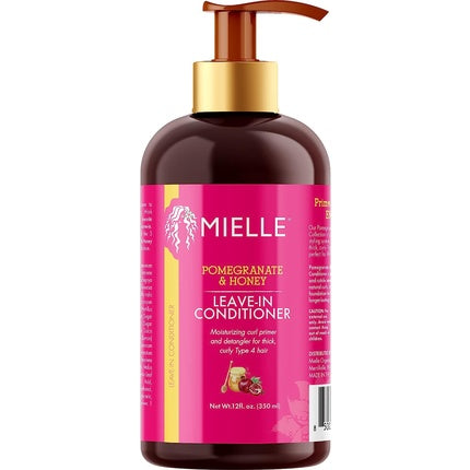 Condiționar fără clătire Mielle Organics Pomegranate & Honey pentru păr de tip 4, 12 uncii
