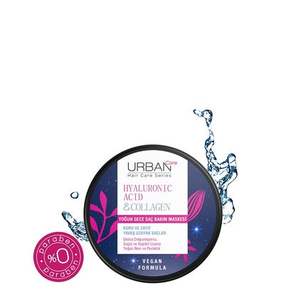 Masca de păr, Urban Care, Hyaluronic Acid & Collagen, albastru, 230ml
