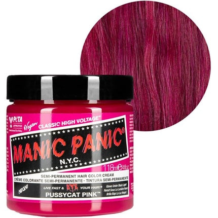 Manic Panic Hair Dye, Pussycat Pink, 118 ml, Semi-permanent, Vegan