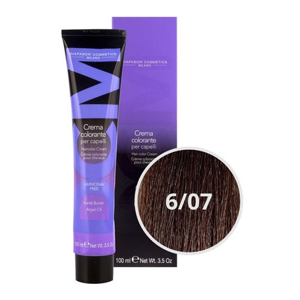 Crema colorantă pentru păr Lisap DCM Hair Color Cream Ammonia Free 6/07 Maro 100ml