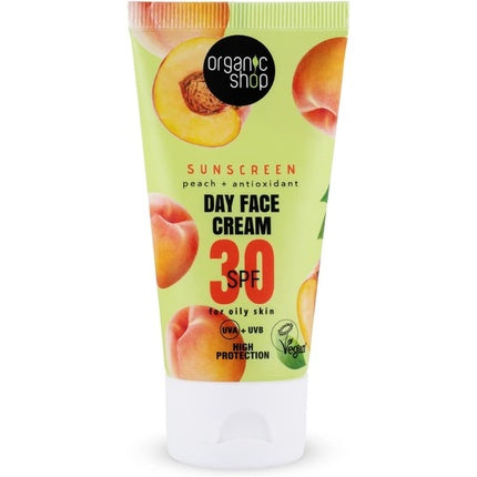 Cremă de față, Organic Shop, SPF 30, ten gras, 50ml