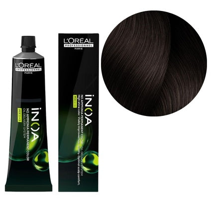 Vopsea de păr L'Oréal Professionnel INOA 515 New, culoare Marron très foncé, ambalaj 75ml