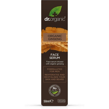 Ser Facial, Dr Organic, Organic Ginseng, 50ml, maro