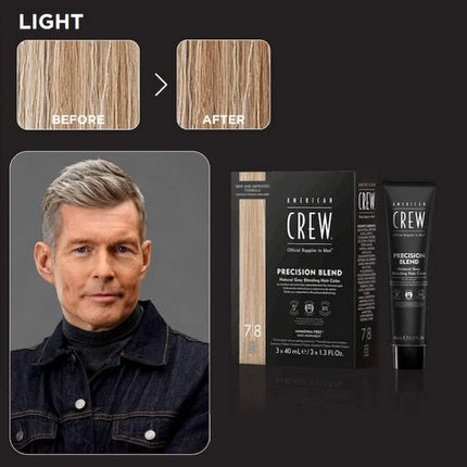 Vopsea de păr, American Crew, Precision Blend Lote Cream 7/8, deschis