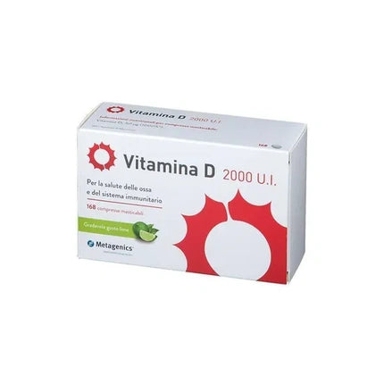 Vitamina D 2000 U.I. Metagenics, 168 comprimate masticabile, gust de lămâie