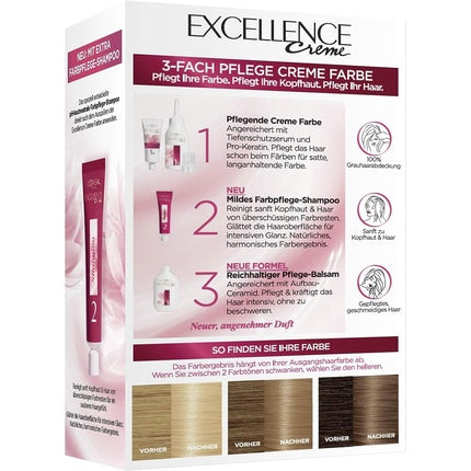 Vopsea Permanentă pentru Păr, L'Oréal Paris, Excellence Crème, 9 Light Blonde