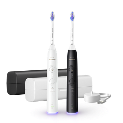 Periuță Electrică Philips Sonicare White and Black Series 6500 HX7419/01, Alb și Negru
