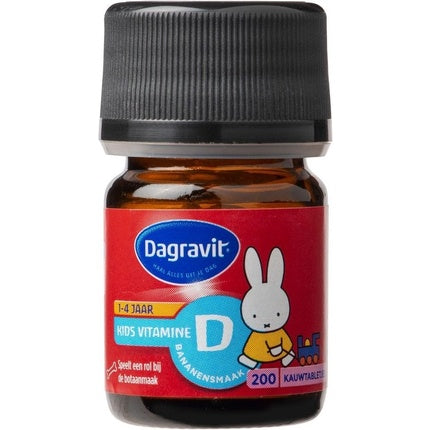 Dagravit Kids Vitamin D Tablets Essential, Vitamine D pentru Copii, 200 bucăți, Gust de banană