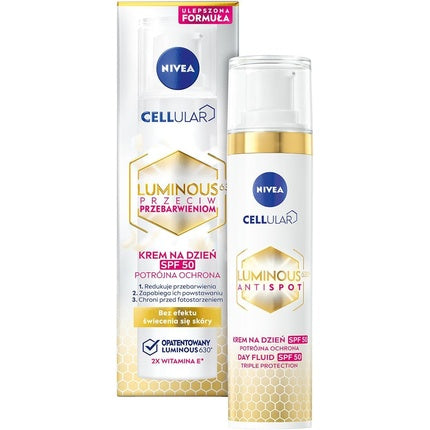 Fluid de zi anti-pete pigmentare, Nivea, Cellular Luminous 630, SPF 50, 40ml