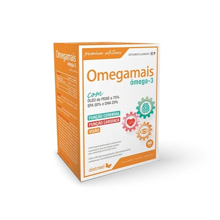 Omegamais - Supliment alimentar Omega-3, 60 capsule cu ulei de pește