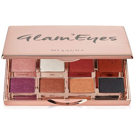 Paletă ochi GLAM'EYES, Mesauda Milano, finisaj multi, culoare roz auriu