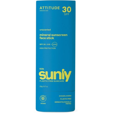 Cremă de față pentru copii, Attitude, SPF 30, fără parfum, 20g