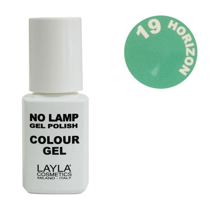Layla No Lamp Gel Polish, Number 19 Horizon, Verde, 10 ml