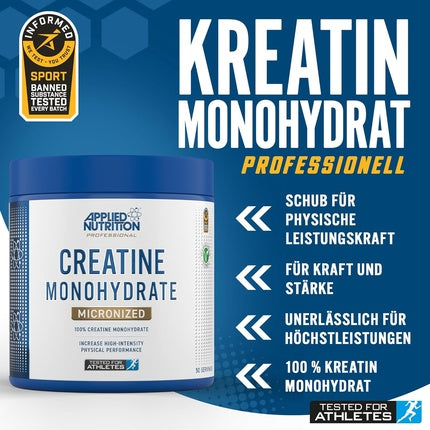 Pudră Creatină Monohidrat 5g, Applied Nutrition, 100% Pură, 330g