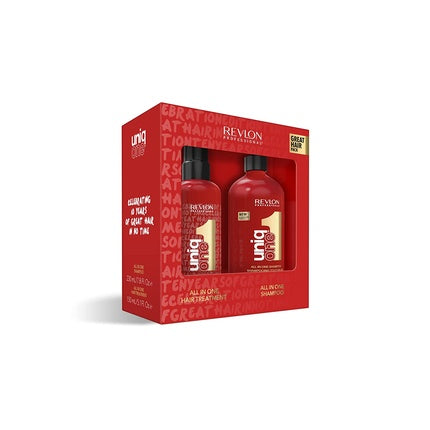 Set Șampon și Conditioner Revlon Professional Uniq One, 230ml, roșu
