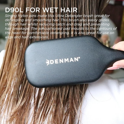 Denman D90L Tangle Tamer Ultra Brush, roz, perie detanglare