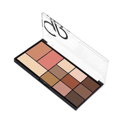 Set ochi Golden Rose City Style Face & Eye Palette 01 Warm Nude, culori nude, maro