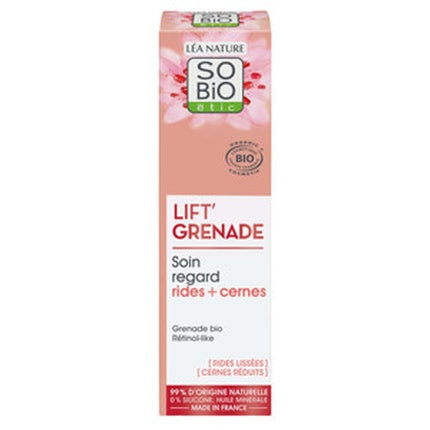 Cremă pentru Ochii Sobio Etic Lift' Grenade cu Extract de Rodie, Bio Certificat
