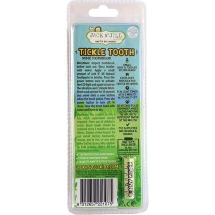 Periuță de dinți electrică copii, Jack N' Jill, Tickle Tooth, alb
