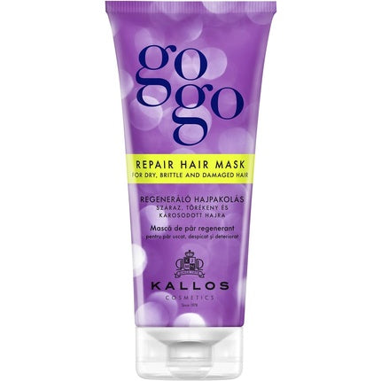 Masca de Par Regeneranta, Kallos, GOGO, pentru Par Uscat si Degradat, 200ml