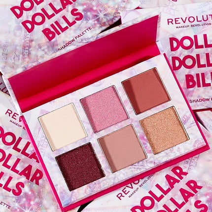 Paletă Farduri, Makeup Revolution, Dollar Dollar Bills, roz