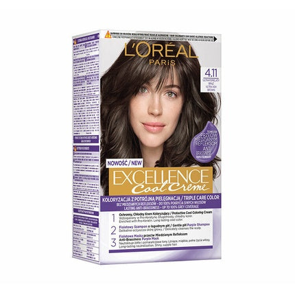 Vopsea de păr L'Oreal Excellence Cool Creme, nuanța 8.11 Ultra Ash Light Blonde