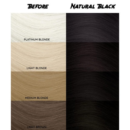 Culoare semipermanentă pentru păr Crazy Color Salon Pro 032 Natural Black