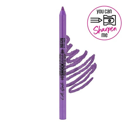 Creion pentru ochi L.A. Girl Shockwave Neon Eyeliner, violet neon, 0.04 oz