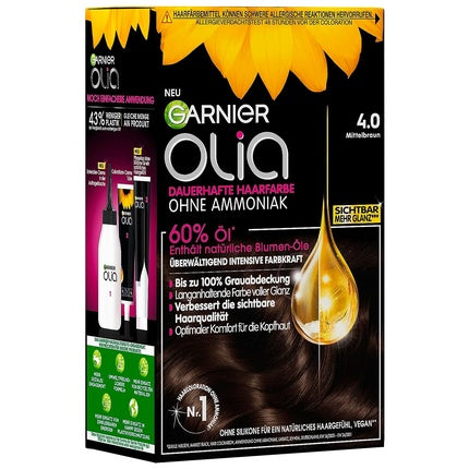 Vopsea Permanentă pentru Păr, Garnier Olia No. 4.0 Maro Mediu