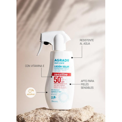 Loțiune Solară Agrado Sensitive SPF 50+ 250ml Alb