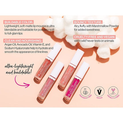 Ruj lichid mat, Wet 'N' Wild, Cloud Pout Marshmallow