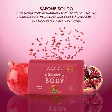 Săpun solid Perlier cu extract de rodie, 125g