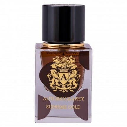 Parfum Autobiographie Supreme Gold, 65 ml, sticlă transparentă cu etichetă aurie
