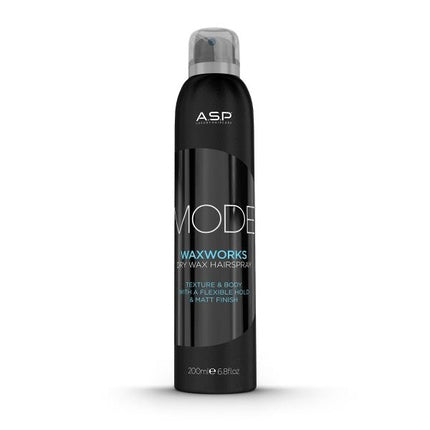 Spray fixativ pentru păr, Mode Waxworks, 200ml, negru, finisaj mat