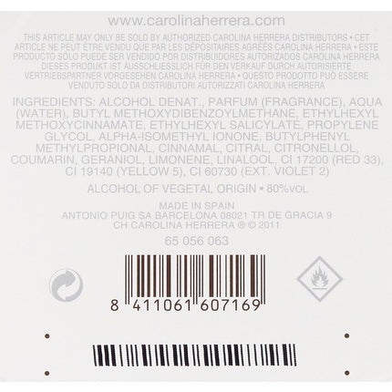 Parfum Carolina Herrera CH, Eau De Toilette, 50ml