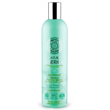 Șampon Anti-cădere, Natura Siberica, Antidandruff, 400ml, Verde, Ambalaj transparent