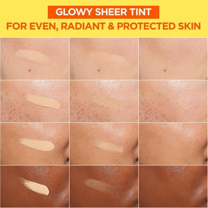 Fluid de protecție solară pentru față, Garnier SkinActive, Vitamin C Daily UV Brightening Fluid Sheer Glow SPF 50+, 50 ml