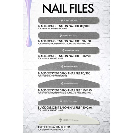 Pilă unghii, Victoria Vynn, 100/180, gri