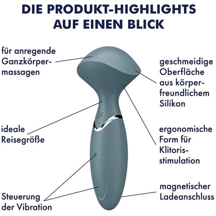 Masajer electric, Satisfyer Mini Wand-er, silicon gri