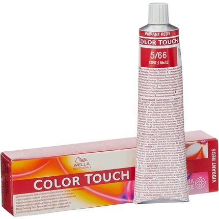 Vopsea de par, Wella, Color Touch Vibrant Reds, 5/66 Castaniu Deschis Violet Intensiv