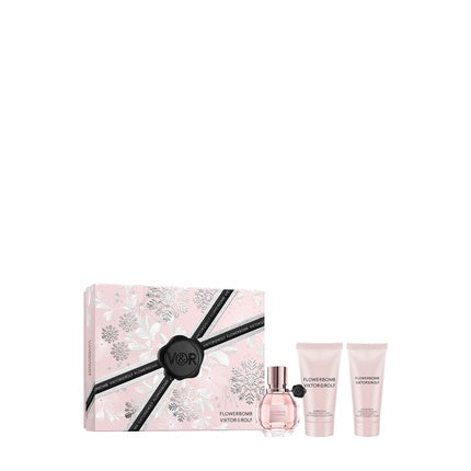 Set Parfum Viktor & Rolf Flowerbomb, 30 ml Apa de Parfum cu Loțiune de Corp, Pachet Cadou